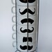 White Mustache Coffee Mugs - set of 6 stackable mugs and chrome holder