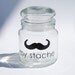My Stache medium jar....the Cowboy Mustache Glass Jar...a perfect place for your 'STACHE'