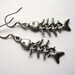 Wiggle Fish earrings - silver