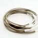 Taupe Leather Bangles with Gold or Silver Tubes