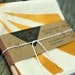 Linen Cocktail Napkins - Strobe in Ochre/Maize on Ivory Linen (set of 4)