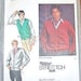 Men's Cardigan Sweater and Button Front Knit Vest - Vintage 1970s Simplicity Sewing Pattern 9205 - Chest 42-46 - Factory Folds