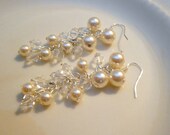 Pearl and Crystal Wedding Earrings