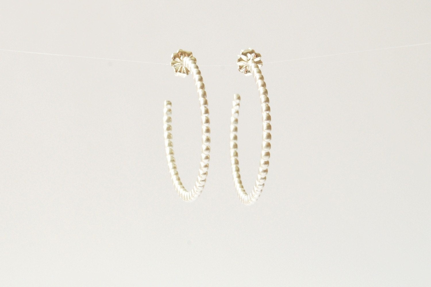 Hammered hoop earrings