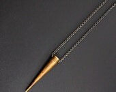 Promedio- Antique Brass Spike on Antiqued Brass Chain