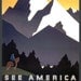 See America Montana Mountains 1930s Americana Print,  8 x 10 Antique American Government Funded Programs Posters, Buy 2 get 1 FREE