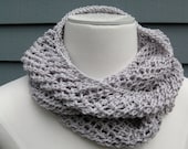 Cotton Infinity Scarf Light Grey