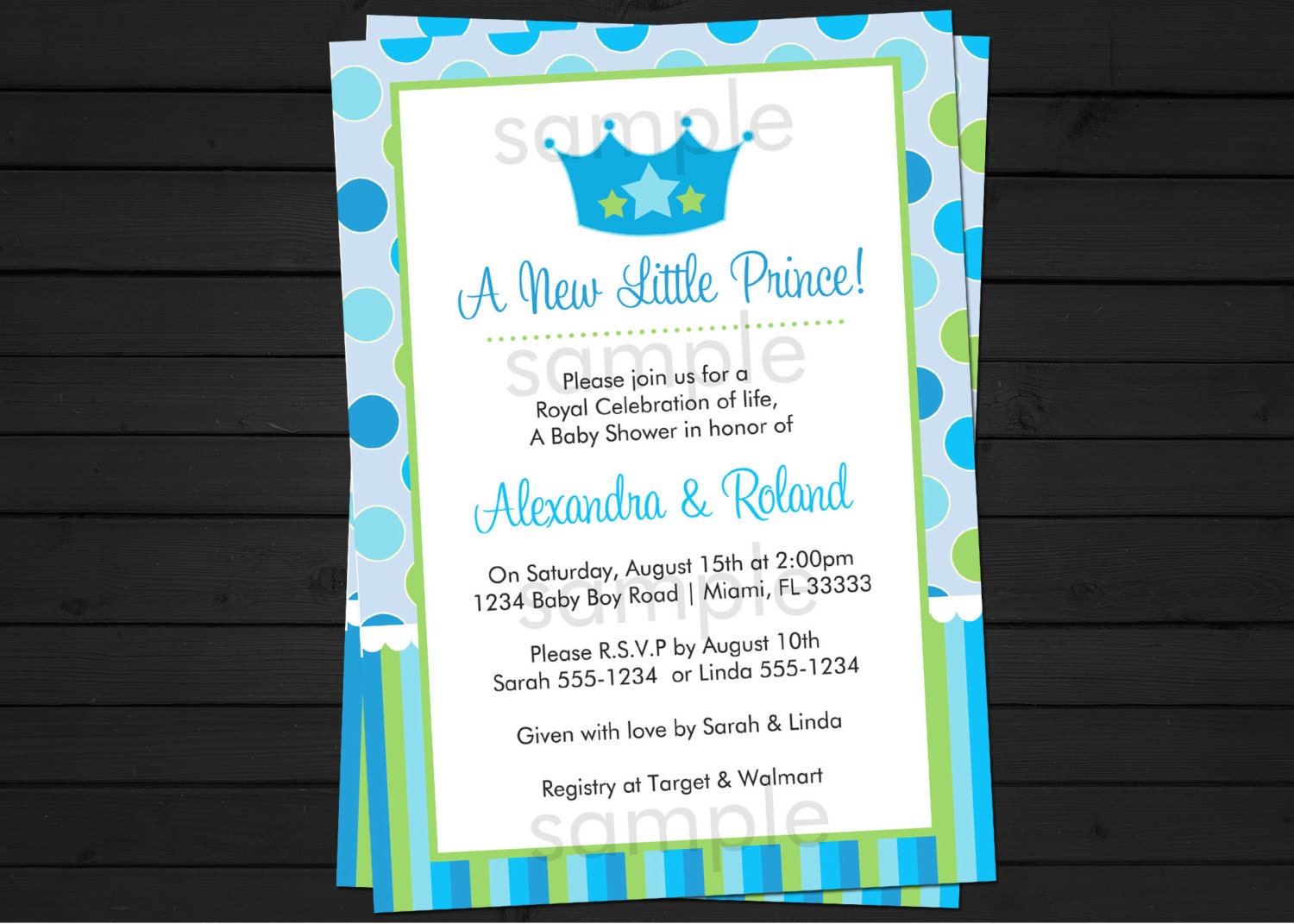 Little Prince Baby Shower Invitation Digital File YOU-PRINT Il_570xn