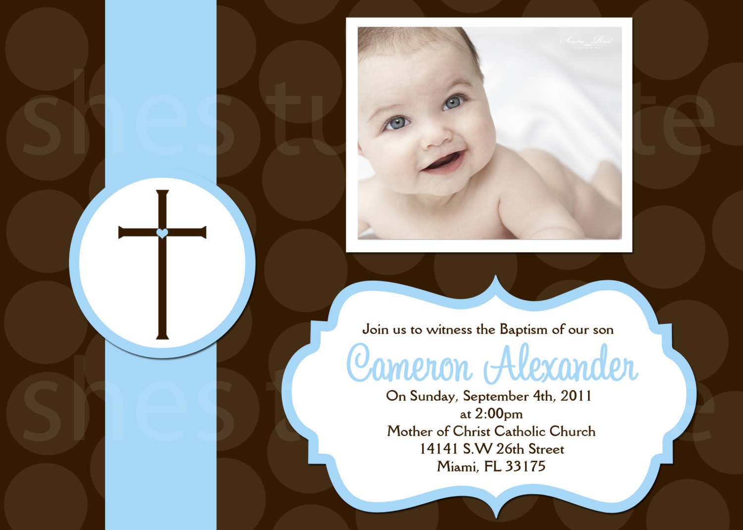 boy christening invitations