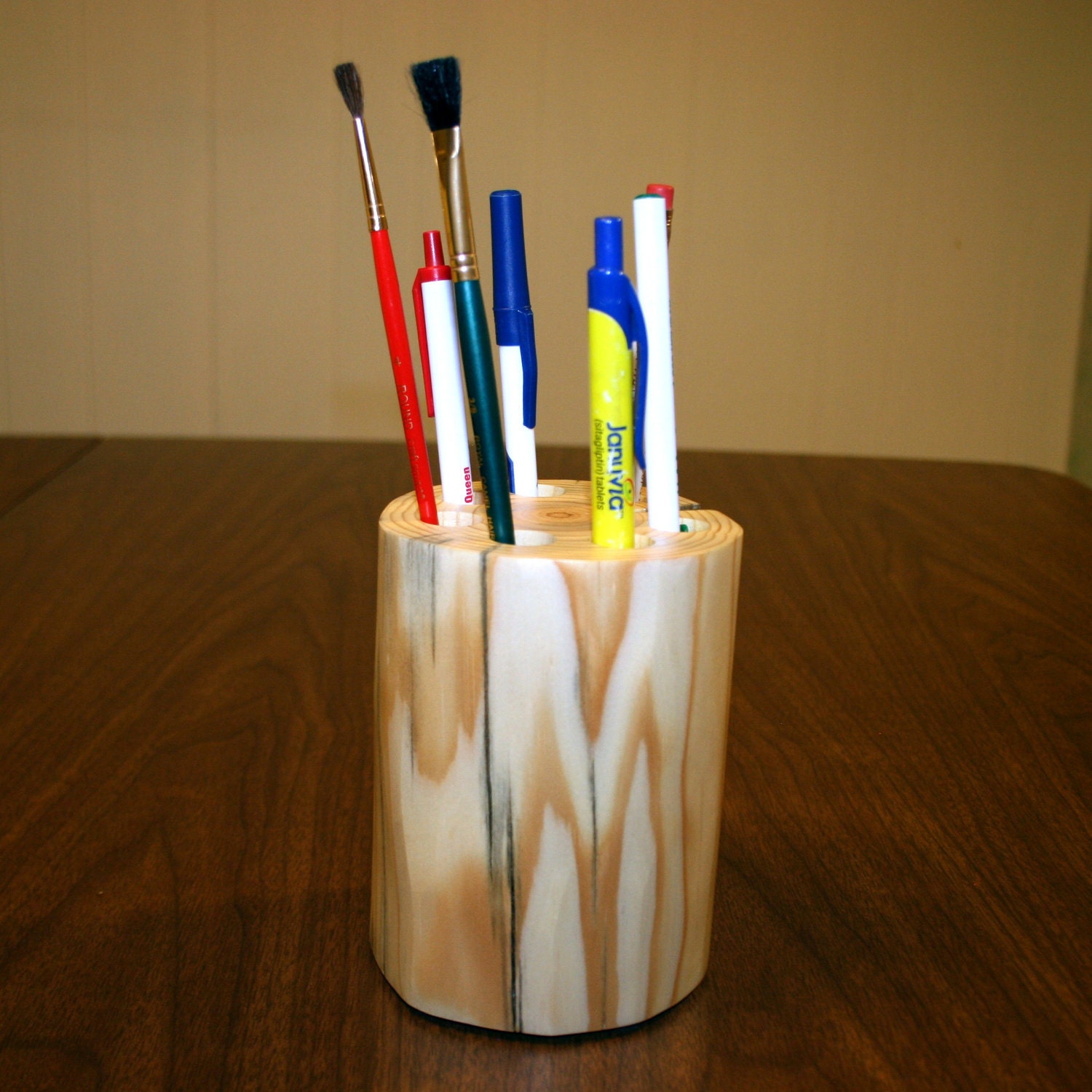 Wood Pencil Holder