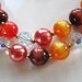 orange & crystal necklace
