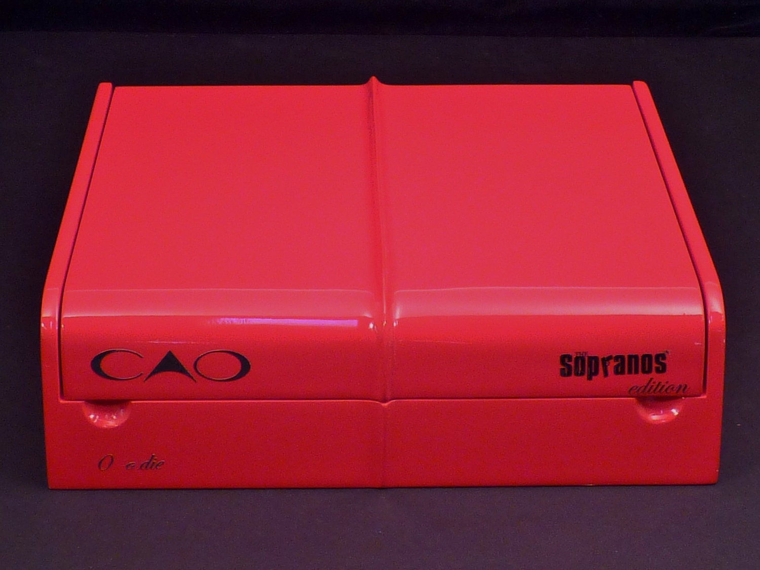 CIGAR BOX Valet CAO Sopranos Edition Very Rare Equisite Completely Lined In Black Leather Cigar Box With Felt Watch Pillow