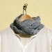 Spring lace scarf - Dusty blue- Crochet Neck warmer - Luxury wool - heather light blue - mother day gift