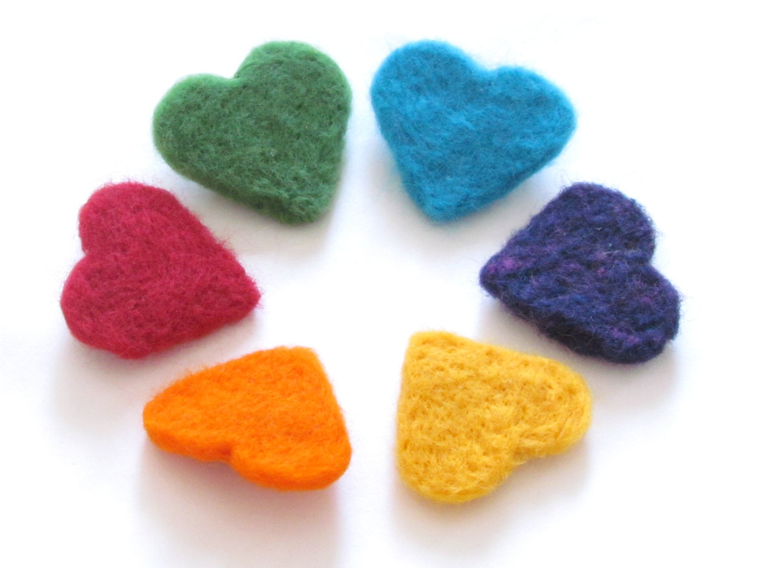 Rainbow hearts garland, Hanging decoration, Bowl filler, party favor, bright colors