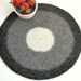 Felt placemat grey - Organic eco-friendly - Cream, light gray and dark gray