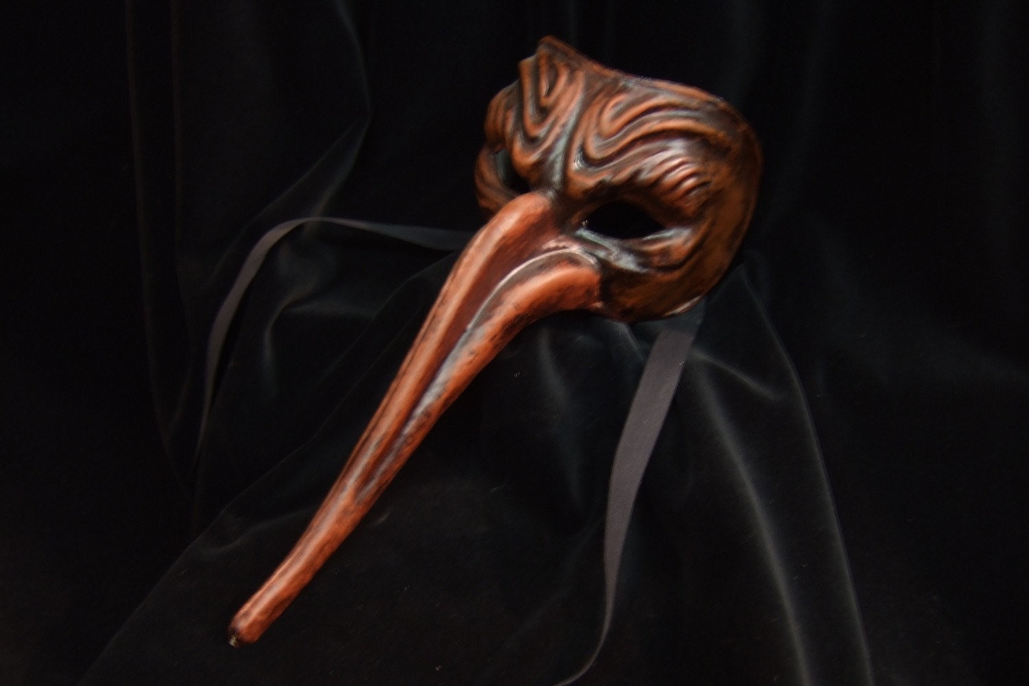 Brown Gothic Mask - Handmade Venetian Mask - Commedia dell'Arte Mask - Mardi Gras Party Masks
