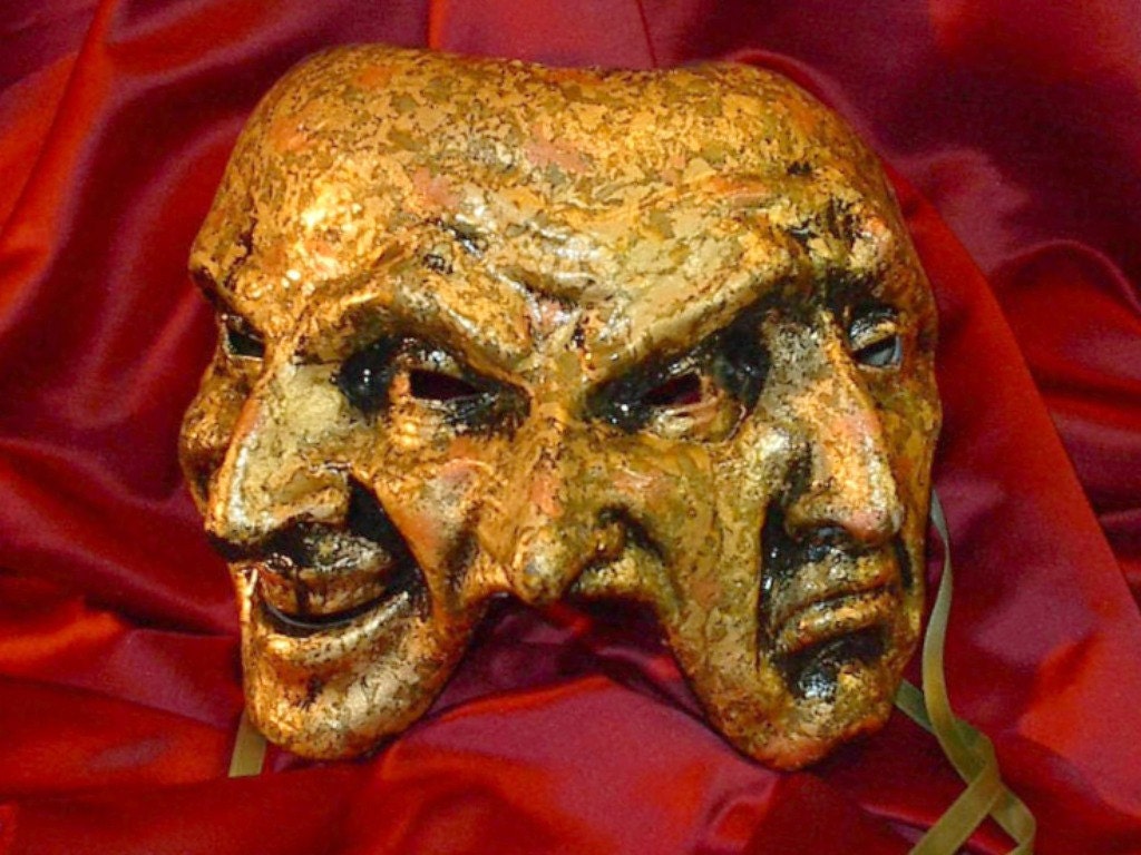 Handmade Mardi Gras Comedy and Tragedy Mask