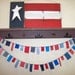 Patriotic Scrappy Banner/ 4th of July  Banner/ Labor Day  / Party Garland/ Photo Prop in Vintage Red, White and Blue