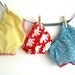 Sunshine yellow baby diaper cover, baby summer bloomer. Size 6-12 months.