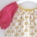 Dandelion baby girl top, peasant style blouse for toddlers. Short sleeve. Sizes 12 months to 2T. Made to order.