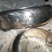 Antique Solid Sterling Engraved Wide Bangle Bracelet
