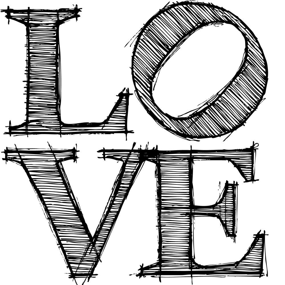 New York Statue Inspired 8X10 Inch Love Poster Print with Charcoal Black Text for Modern Decor, Studio Wall Accessories, or Home Gifts