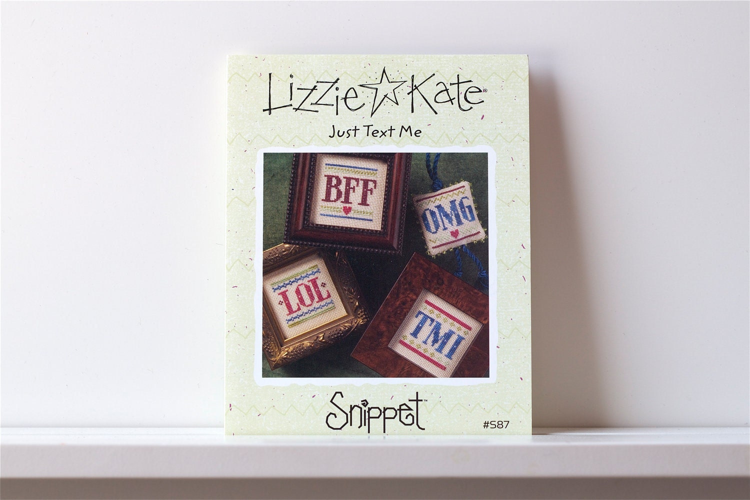 cross stitch pattern : just text me Lizzie Kate lol tmi omg bff graduation counted cross stitch diy