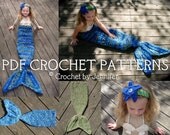 Set of 3 Crochet Patterns for Mermaid Tail, Headband, and Shell Bikini Top Photography Props - Welcome to sell finished items