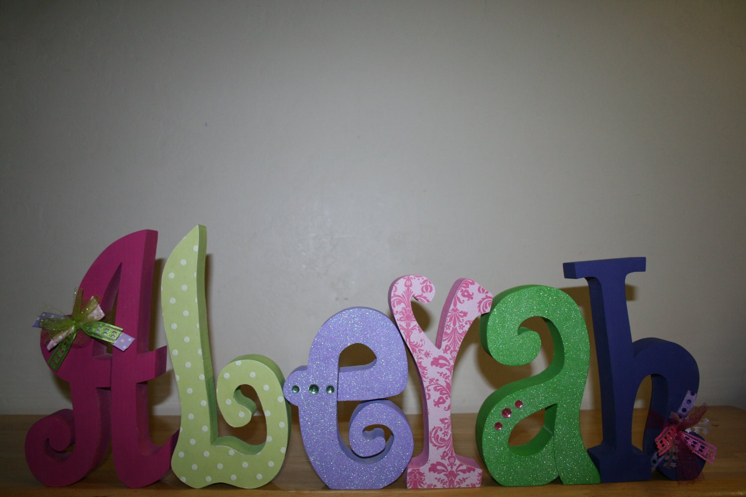 Whimsical art Childrens room decor nursery letters Custom wood letters hand painted kids room custom wood letters for children gift