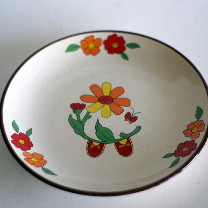 Vintage Child's Stacking Dish Set Plate Mug and Bowl