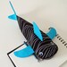 SALE - Shark Bag - Zipper Pencil Case - Fun Kids Gift - Teachers Gift: High Tide Shark Bite, ready to ship