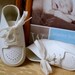 Vintage White Baby Boy Shoes Like New Measures 4 3/16" L