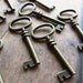 Warwick Antique Brass/Bronze Skeleton Key - Set of 10