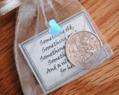 Lucky sixpence bridal gift something blue traditional good luck charm