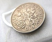 Wedding sixpence lucky charm something blue bridal gift