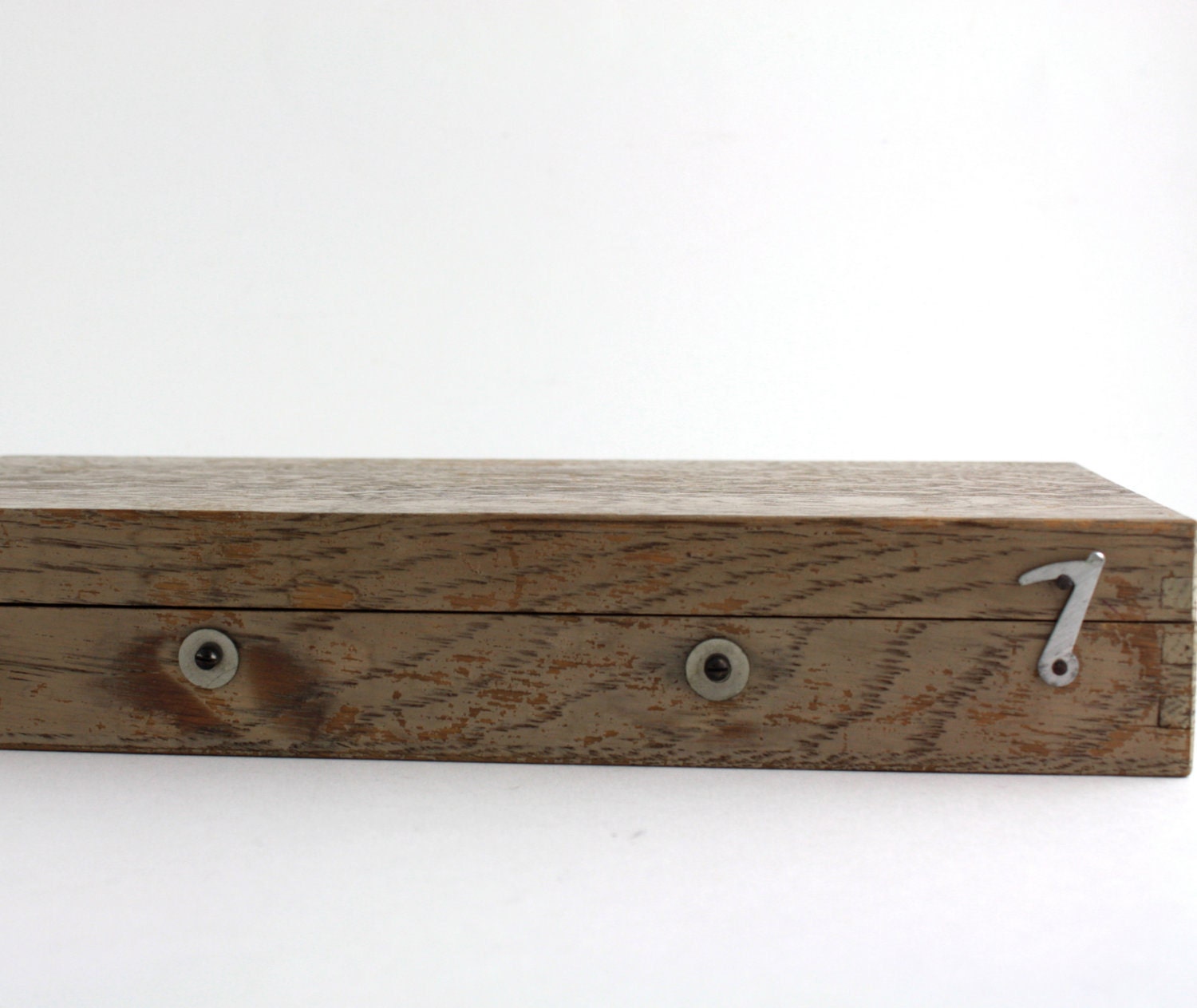 vintage science lab wooden box