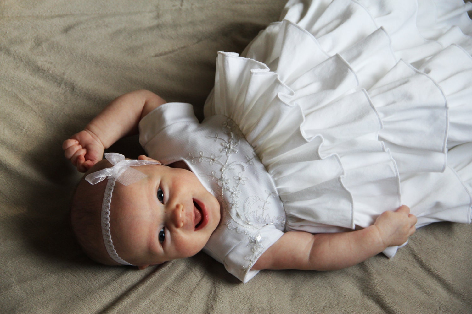 Baby Girl Blessing Christening Dedication Baptism Confirmation Dress Gown 6-9 mo.