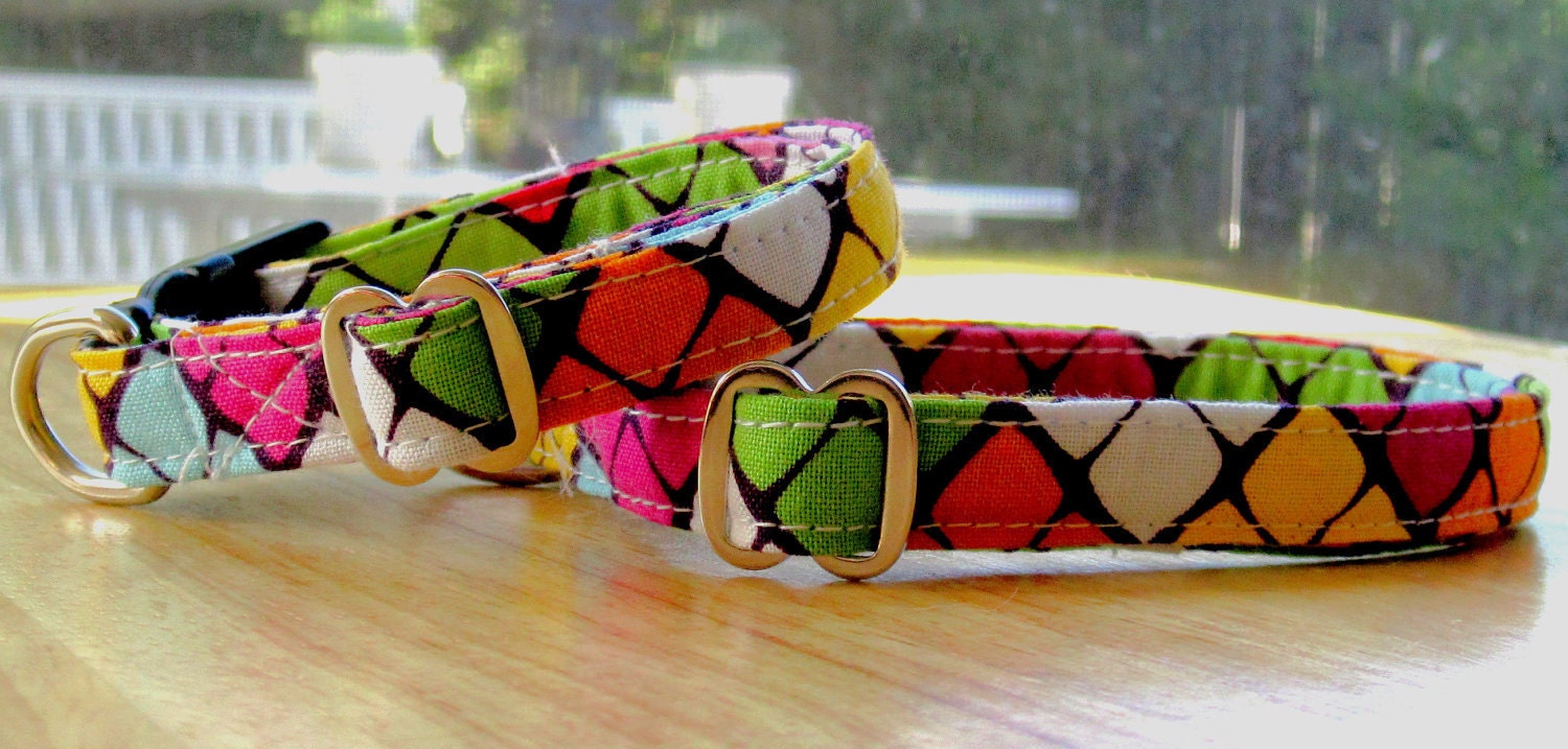 Retro Glitz - Eco Dog Collar - Small