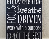 Custom Subway Art Sign- Solid Wood- Black & White- Available in other colors