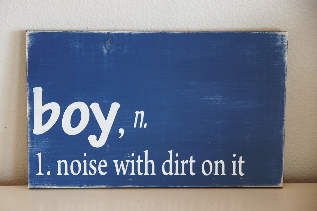 Boy Definition Sign - Nursery Sign - Boy Sign