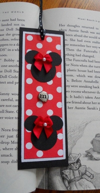 Minnie Mouse Handmade Bookmark, Party Favors, Birthday Gift