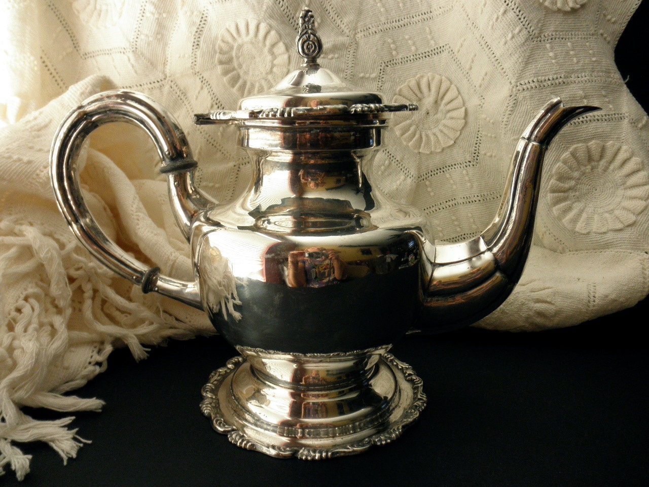 antique Peruvian sterling silver teapot
