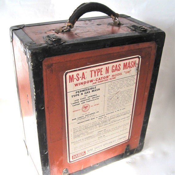 Vintage Gas Mask Storage Box