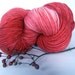 WINTER BERRY Hand Dyed Yarn (Eco Friendly) Merino and Nylon Sock Weight Red
