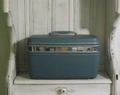 Samsonite SILHOUETTE Train Hardcase Make-up Case With Mirror Blue