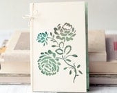 Roses - papercut greeting card  - 4x6 inches