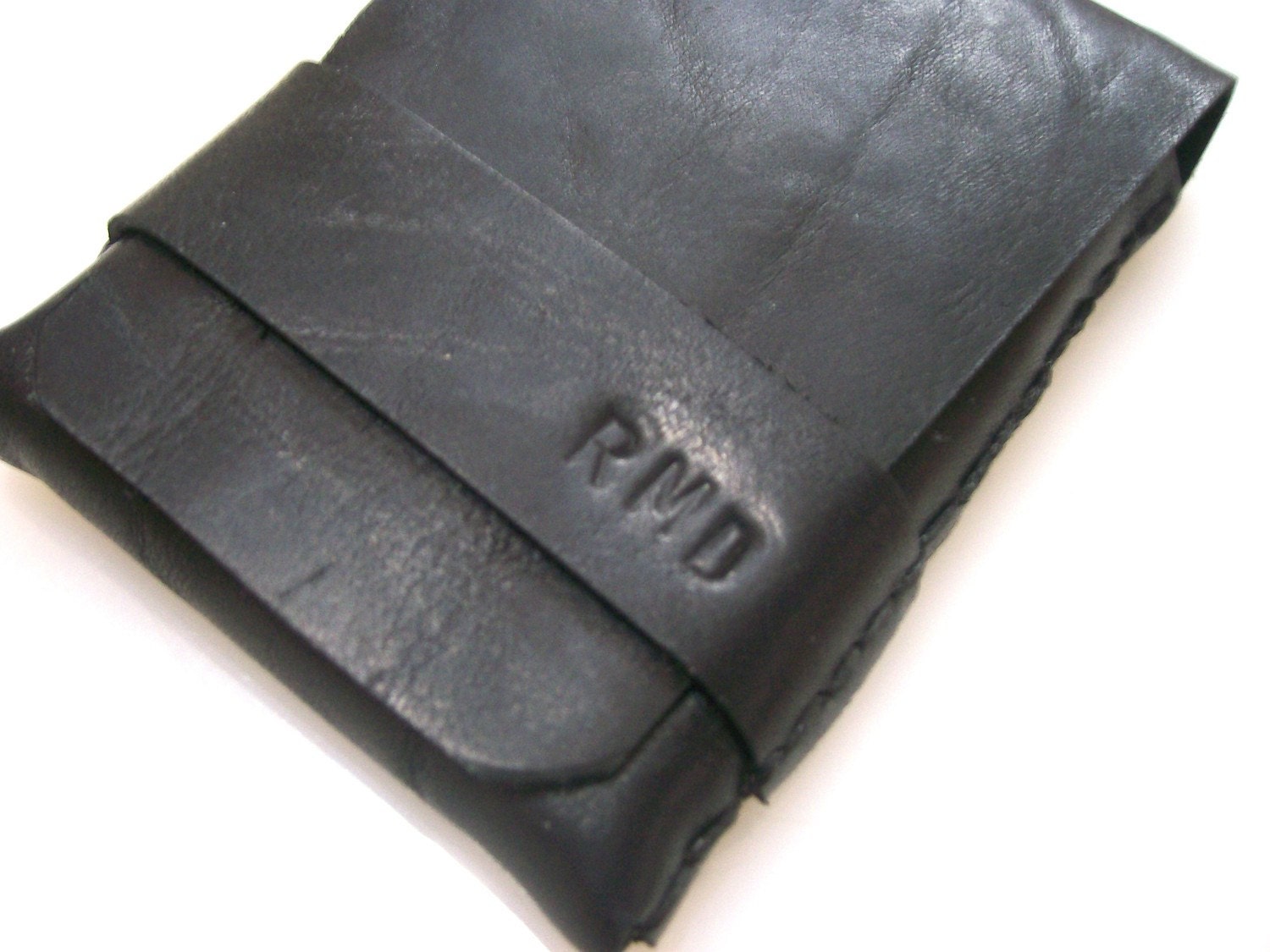 Leather Wallet-Men Wallet-Leather Card Holder-Black-Free Monogramming-Handmade
