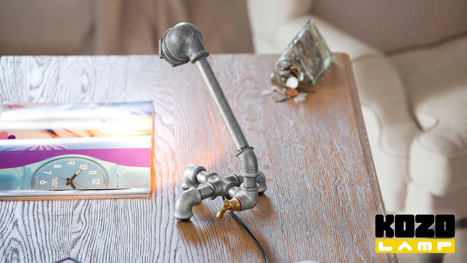 KOZO 2 industrial style desk lamp by Kozo Lamp