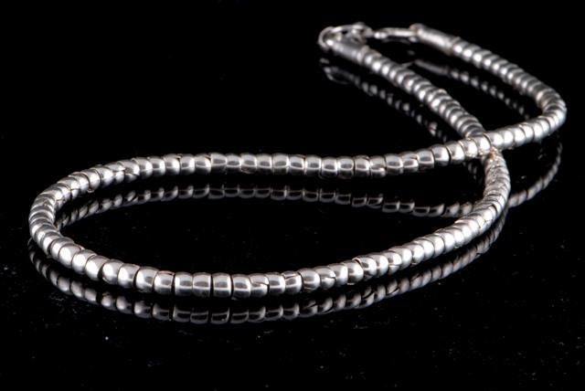 Ethnic Handmade Sterling Silver Beads in a Stunning Necklace