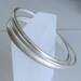 Icy Finish Sterling Silver Trio Bangles Set